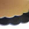 PODKŁAD POD TORT SZTYWNY złoto-czarny karbowany 24cm
