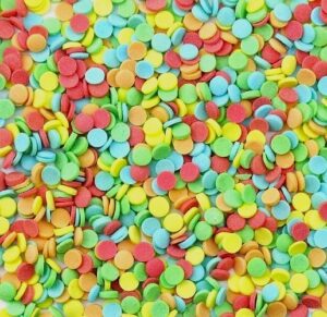 POSYPKA CUKROWA KONFETTI kolorowe MINI - 50g