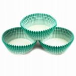 FOREMKI PAPILOTKI 50x25mm biało-zielone 100 szt
