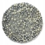 POSYPKA MIX MACZEK PEREŁKI biało-srebrne - 100g