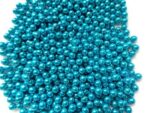 PEREŁKI CUKROWE METALICZNE niebieskie 5mm - 50g - obrazek 2