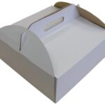 KARTON PUDEŁKO NA TORT BIAŁY Z UCHWYTEM 30x30x15cm