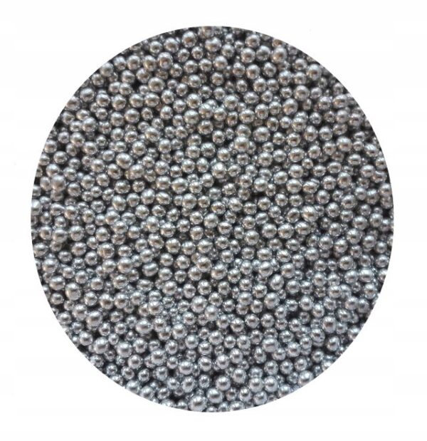 POSYPKA PEREŁKI CUKROWE BŁYSZCZĄCE srebrne 5mm 25g
