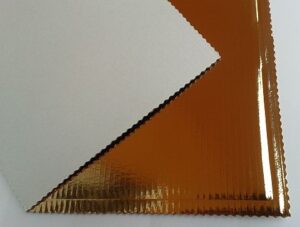 PODKŁAD POD TORT CIASTO - Tektura Falista - 30X30 cm Złoty T - obrazek 2