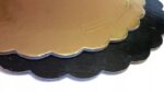 PODKŁAD POD TORT SZTYWNY złoto-czarny karbowany 30cm - obrazek 2
