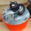 CUKROWA FIGURKA 3D - HALLOWEEN - CZARNY KOTEK