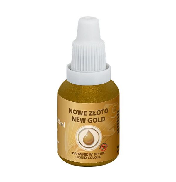 BARWNIK SPOŻYWCZY W PŁYNIE Food Colours NOWE ZŁOTO ZŁOTY 20ml