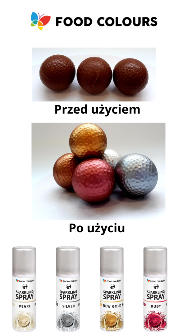 BARWNIK spożywczy w sprayu New Gold ZŁOTY - 50 ml