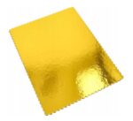 PODKŁAD POD TORT CIASTO Sztywny 3mm 30 x 40cm Karbowany Złoty