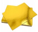PODKŁAD POD TORT CIASTO Sztywny 3mm 30 x 40cm Karbowany Złoty - obrazek 2