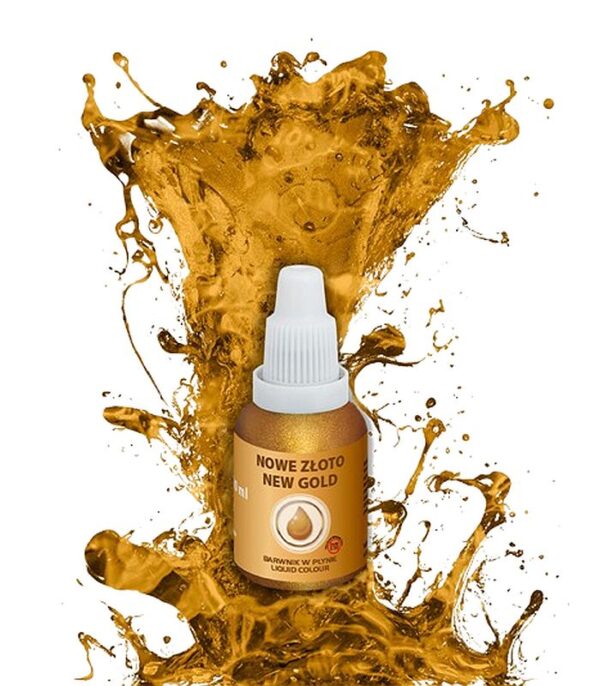 BARWNIK SPOŻYWCZY W PŁYNIE Food Colours NOWE ZŁOTO ZŁOTY 20ml