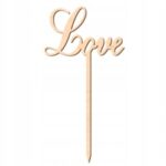 Topper na tort - sklejka brzozowa - Love - obrazek 2