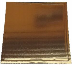 PODKŁAD POD TORT CIASTO - Tektura Falista - 25x25 cm Złoty T