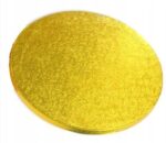 PODKŁAD POD TORT ZŁOTY GRUBY 12mm - 25 cm Decora z