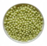 POSYPKA PEREŁKI GROSZKI CUKROWE zielone limonkowe 6mm - 25g - obrazek 2