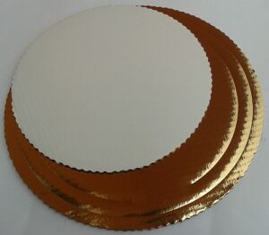 PODKŁAD POD TORT CIASTO - Tektura Falista - 32 cm Złoty T - obrazek 4