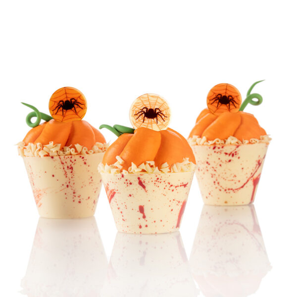 DEKORACJA CZEKOLADOWA - Halloween pająki 6szt