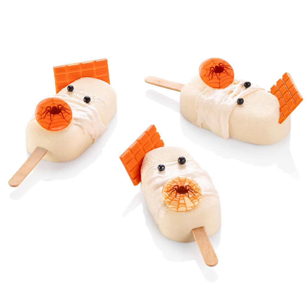 lodowe desery halloween czekoladki pająki 6szt