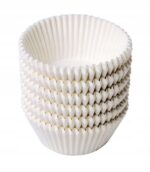 FOREMKI PAPILOTKI do muffinek 50x25 cm - białe 200 szt