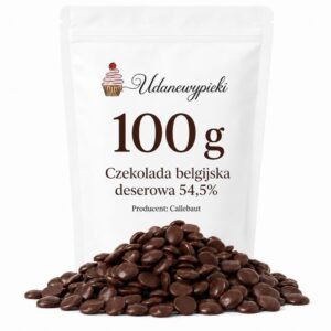 czekolada belgijska deserowa 545 Callebaut 100g w opakowaniu doypak od udanewypieki
