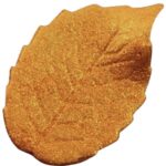 OZDOBNE LIŚCIE CUKROWE 4 cm brokatowe złote 10szt
