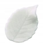 OZDOBNE LIŚCIE CUKROWE 4 cm białe 10szt