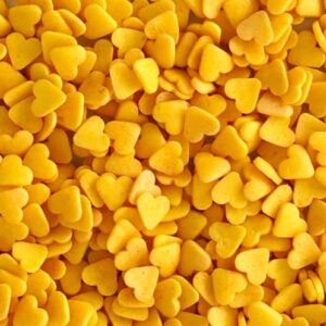 POSYPKA CUKROWA SERDUSZKA złote słoneczne mini 50g