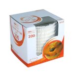 FOREMKI PAPILOTKI do muffinek tartaletek 70x20 cm - białe 200 szt - obrazek 2