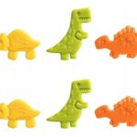 DEKORACJA CZEKOLADOWA - kolorowe dinozaury 6 szt