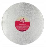 Podkład Pod Tort WYTŁACZANY SREBRNY 3mm 22,5 cm - obrazek 2