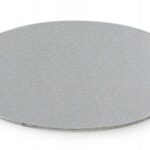 Podkład Pod Tort WYTŁACZANY SREBRNY 3mm 22,5 cm