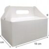 KARTON PUDEŁKO NA CIASTO BIAŁE Z UCHWYTEM 19x14x9