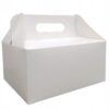 KARTON PUDEŁKO NA CIASTO BIAŁE Z UCHWYTEM 19x14x9