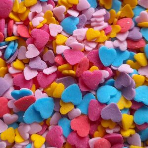 POSYPKA CUKROWA - SERCA SERDUSZKA MIX Rainbow 50g
