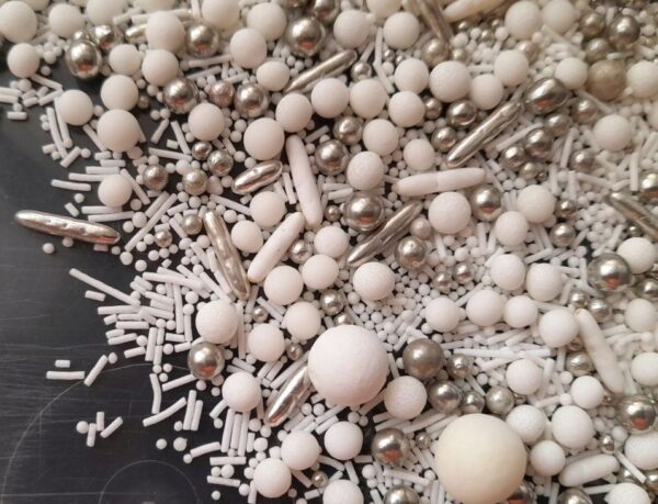 POSYPKA CUKROWA MIX biało-srebrny White-Silver 50g