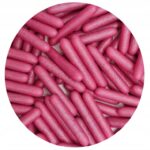 POSYPKA CUKROWA Duże Pałeczki MAKARONI różowe fuksja 20g