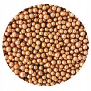 POSYPKA PEREŁKI CUKROWE złote ciemne perłowe 4mm 25g