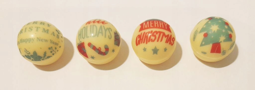 CZEKOLADOWE DEKORACYJNE KULE korpusy święta z nadrukiem 8 szt