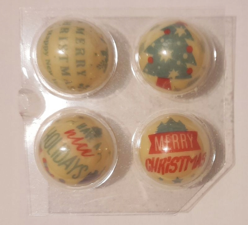 CZEKOLADOWE DEKORACYJNE KULE korpusy święta z nadrukiem 8 szt