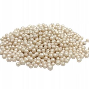 POSYPKA CHRUPKI RYŻOWE PEREŁKI miękkie Perłowe Białe 5mm 50g
