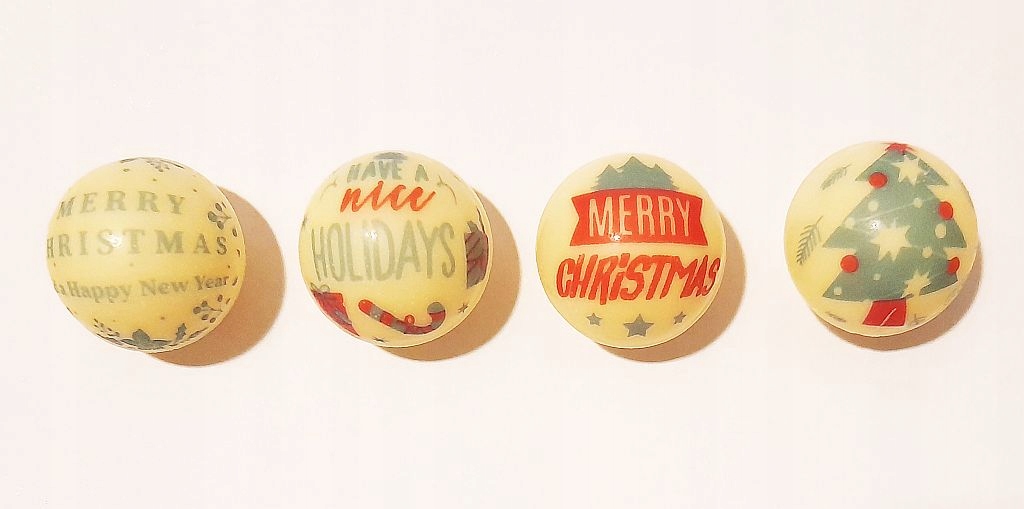 CZEKOLADOWE DEKORACYJNE KULE korpusy święta z nadrukiem 8 szt