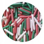 POSYPKA CUKROWA Duże Pałeczki MAKARONI białe czerwone zielone MIX 20g