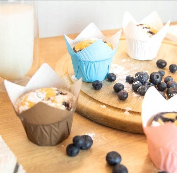PAPILOTKI FOREMKI TULIPANY do muffinek białe 20szt