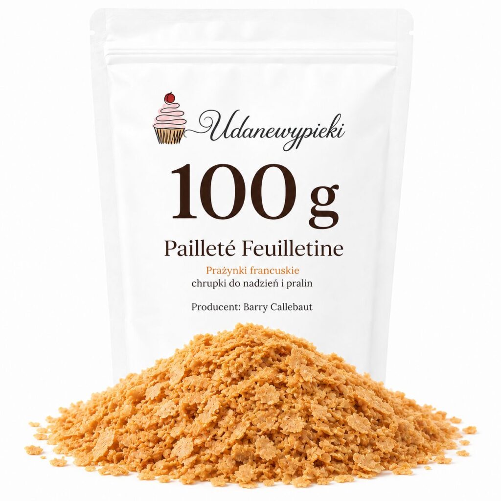 Prażynki francuskie Pailleté Feuilletine 100 g Barry Callebaut w opakowaniu Udanewypieki