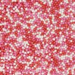 MACZEK CUKROWY - biało-różowo-czerwony LOVE - 50g