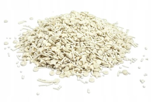 POSYPKA CUKROWA KONFETTI Błyszczący Mix Biały - 25g