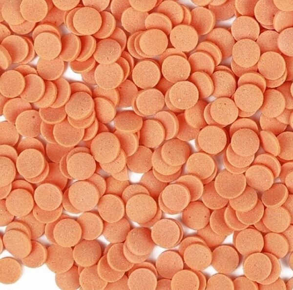 POSYPKA CUKROWA KONFETTI kółka kółeczka pomarańczowe - 20g