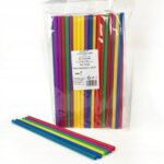 SŁOMKI RURKI PLASTIKOWE kolorowe 240X8mm 100 szt