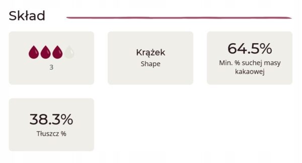 CZEKOLADA deserowa 64,5% Chocovic Tobado Barry Callebaut 500g