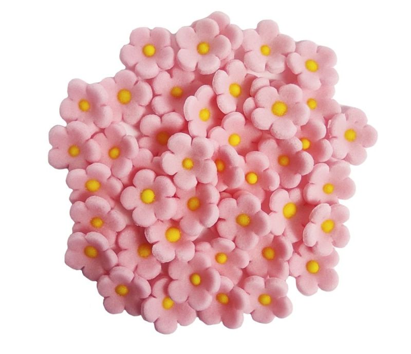 OZDOBNE CUKROWE kwiatuszki kwiatki jabłoni różowe 45szt